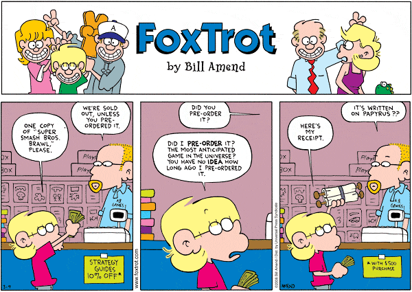 Foxtrot Even Jason knows the importance of pre-ordering...