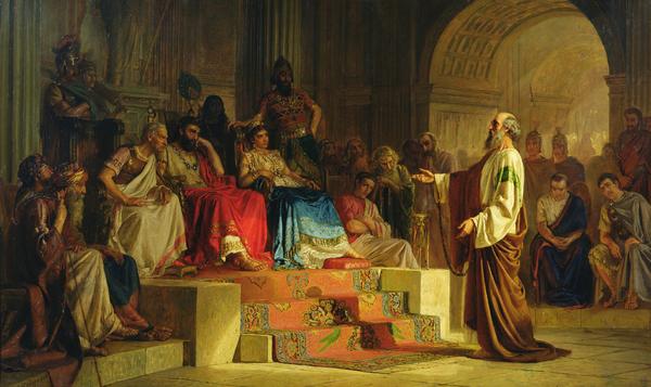 Apostle Paul On Trial by Nikolai Bodarevsky, 1875.